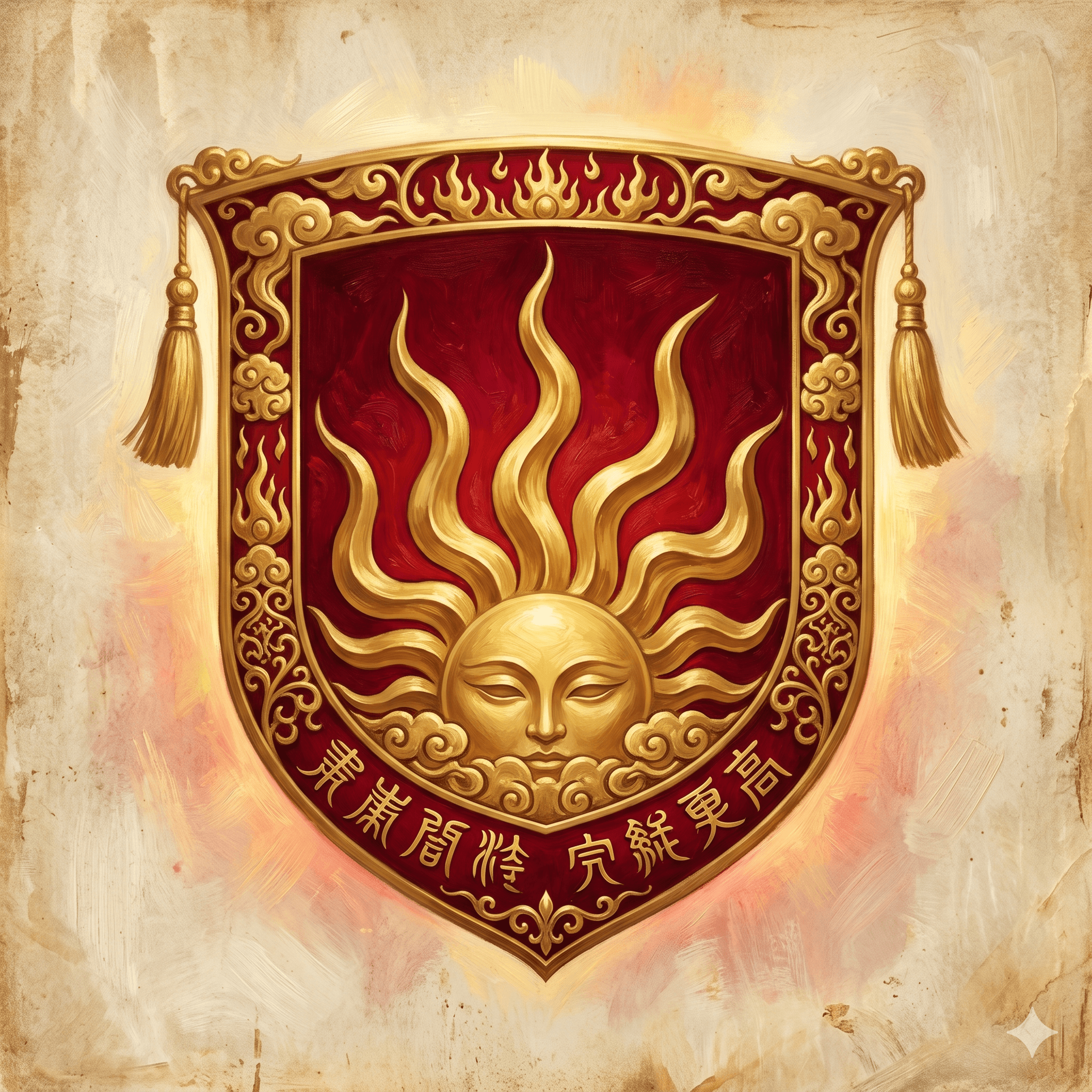 Crimson banner emblem